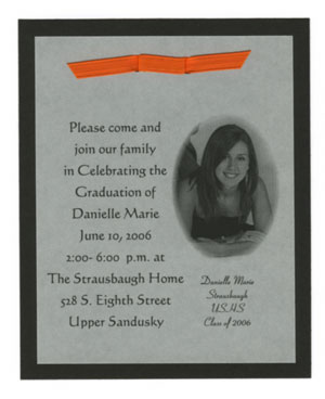 vellum graduation announcement